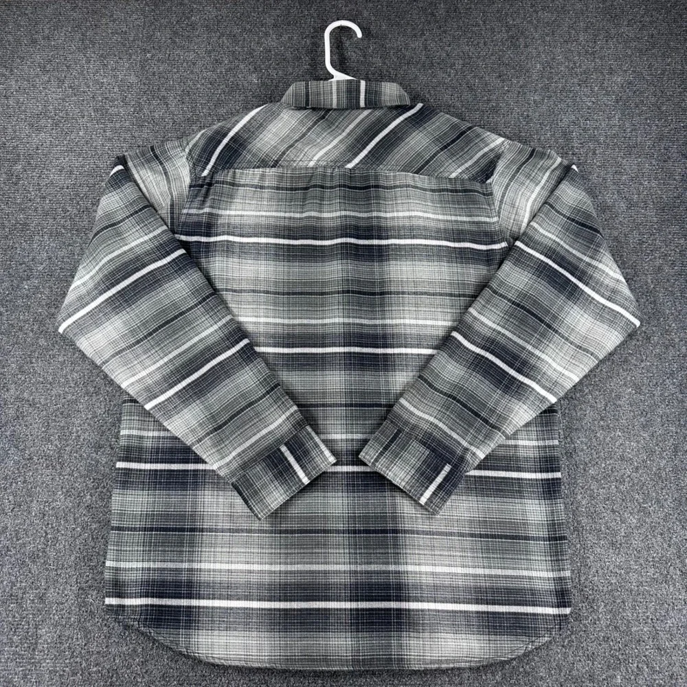 Columbia Button Down Mens M Medium Grey Plaid Omni-Wick Long Sleeve Hiking Shirt - Picture 11 of 16
